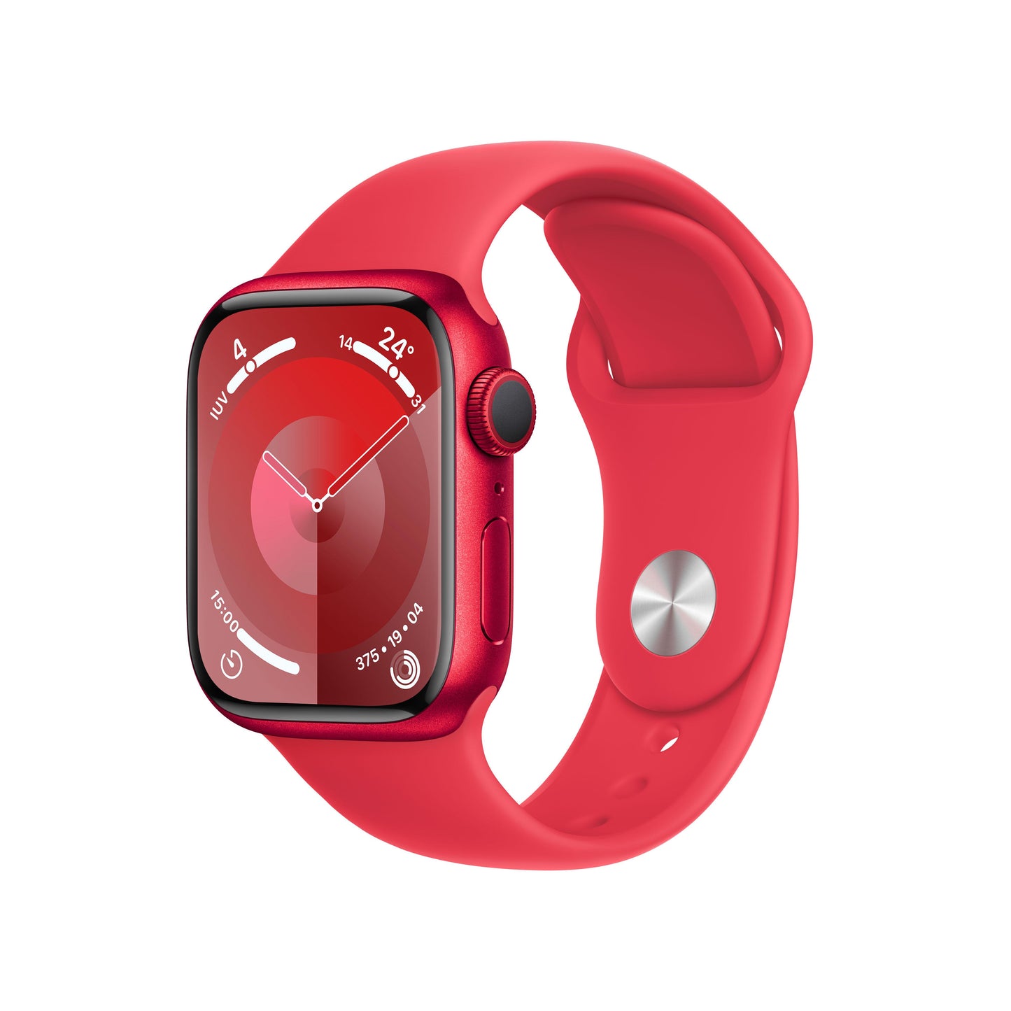 Apple Watch Series 9 (GPS) - Caja de aluminio (PRODUCT)RED de 41 mm - Correa deportiva (PRODUCT)RED - Talla M/L - Rossellimac