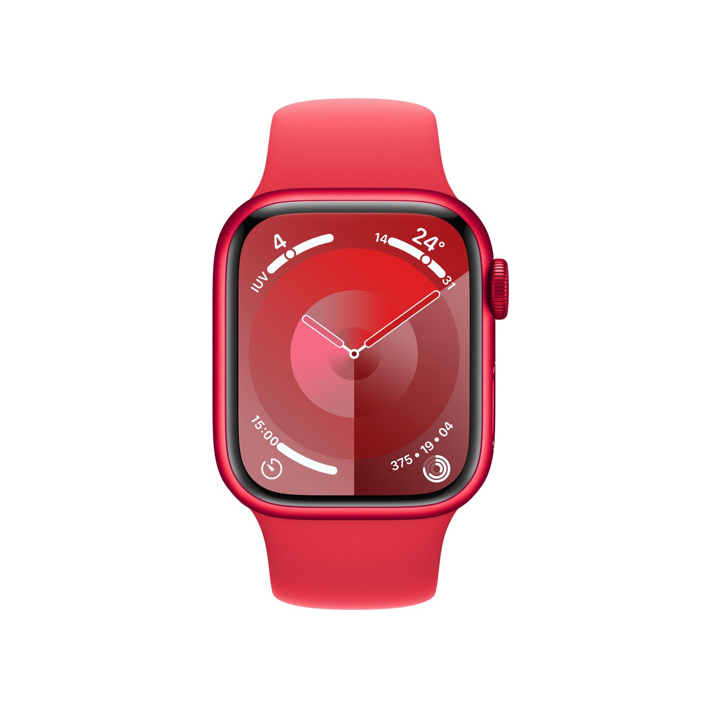Apple Watch Series 9 (GPS) - Caja de aluminio (PRODUCT)RED de 41 mm - Correa deportiva (PRODUCT)RED - Talla S/M