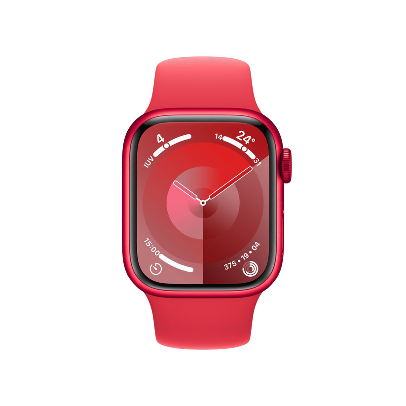 Apple Watch Series 9 (GPS) - Caja de aluminio (PRODUCT)RED de 41 mm - Correa deportiva (PRODUCT)RED - Talla S/M - Rossellimac