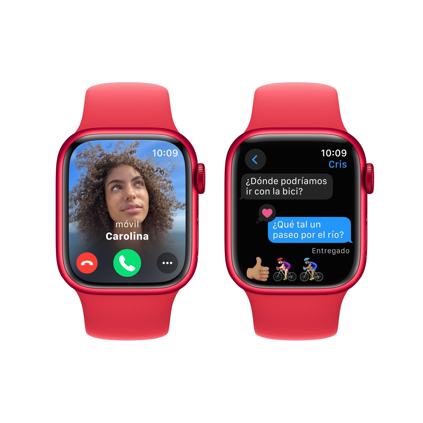 Apple Watch Series 9 (GPS) - Caja de aluminio (PRODUCT)RED de 41 mm - Correa deportiva (PRODUCT)RED - Talla M/L