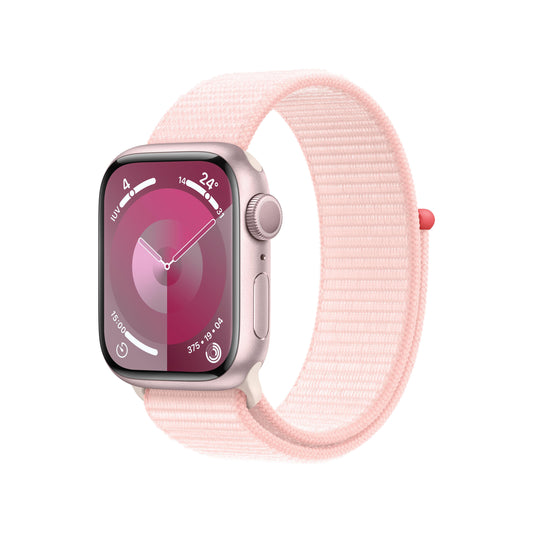 Apple Watch Series 9 (GPS) - Caja de aluminio en rosa de 41 mm - Correa Loop deportiva rosa claro