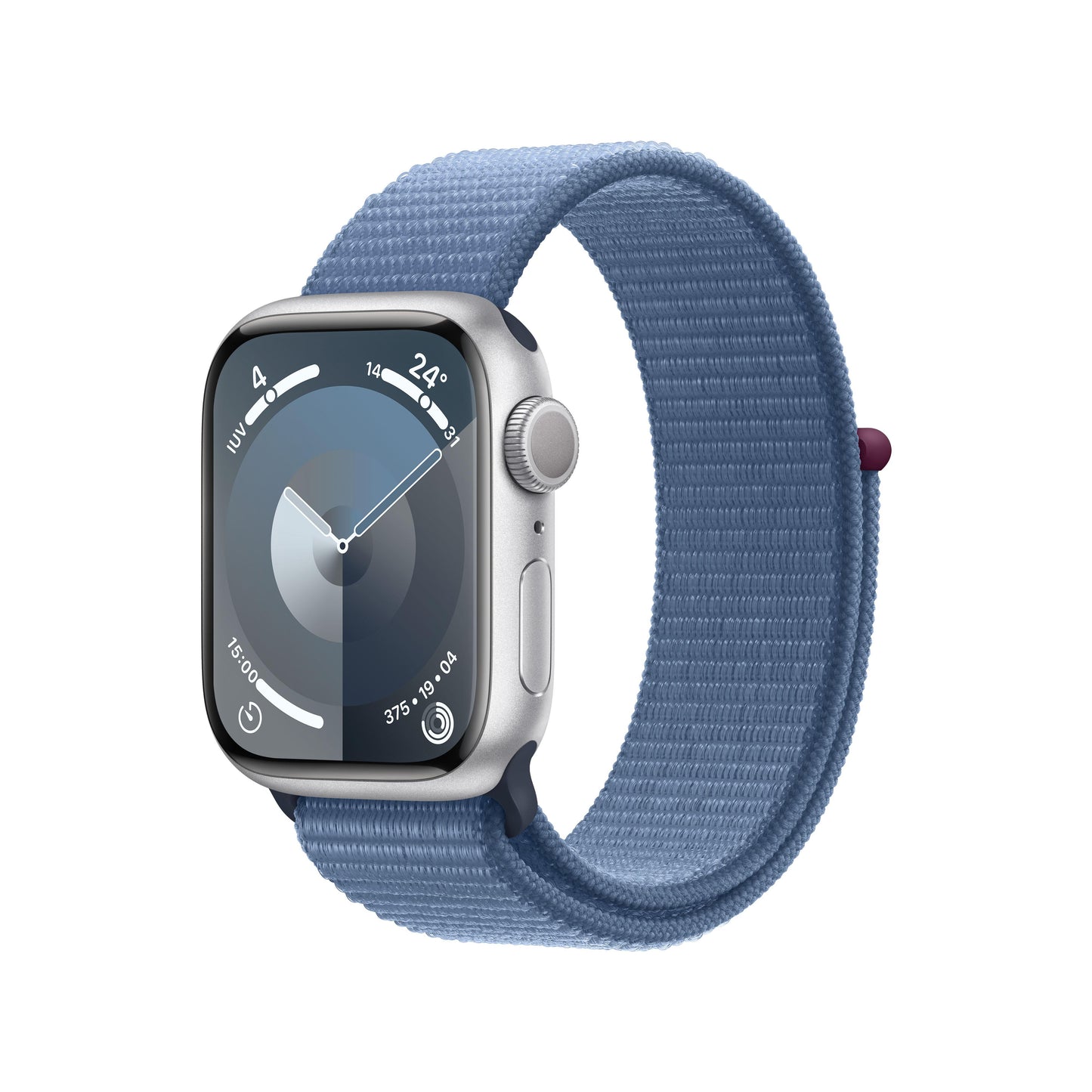 Apple Watch Series 9 (GPS) - Caja de aluminio en plata de 41 mm - Correa Loop deportiva azul invierno