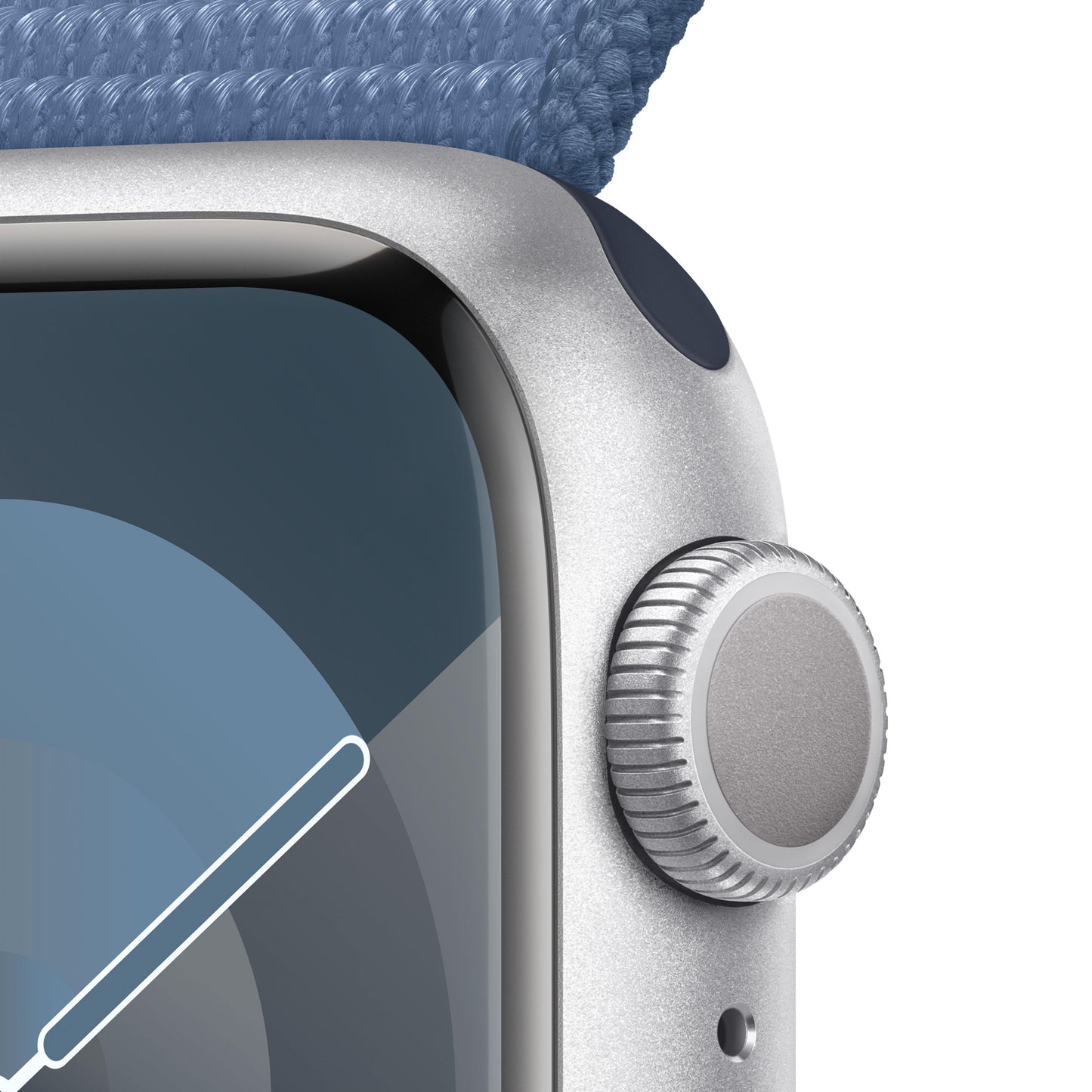 Apple Watch Series 9 (GPS) - Caja de aluminio en plata de 41 mm - Correa Loop deportiva azul invierno
