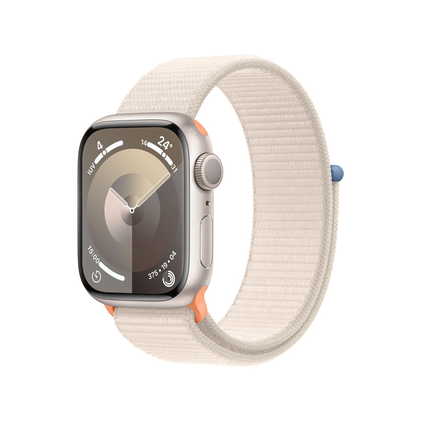 Apple Watch Series 9 (GPS) - Caja de aluminio en blanco estrella de 41 mm - Correa Loop deportiva blanco estrella