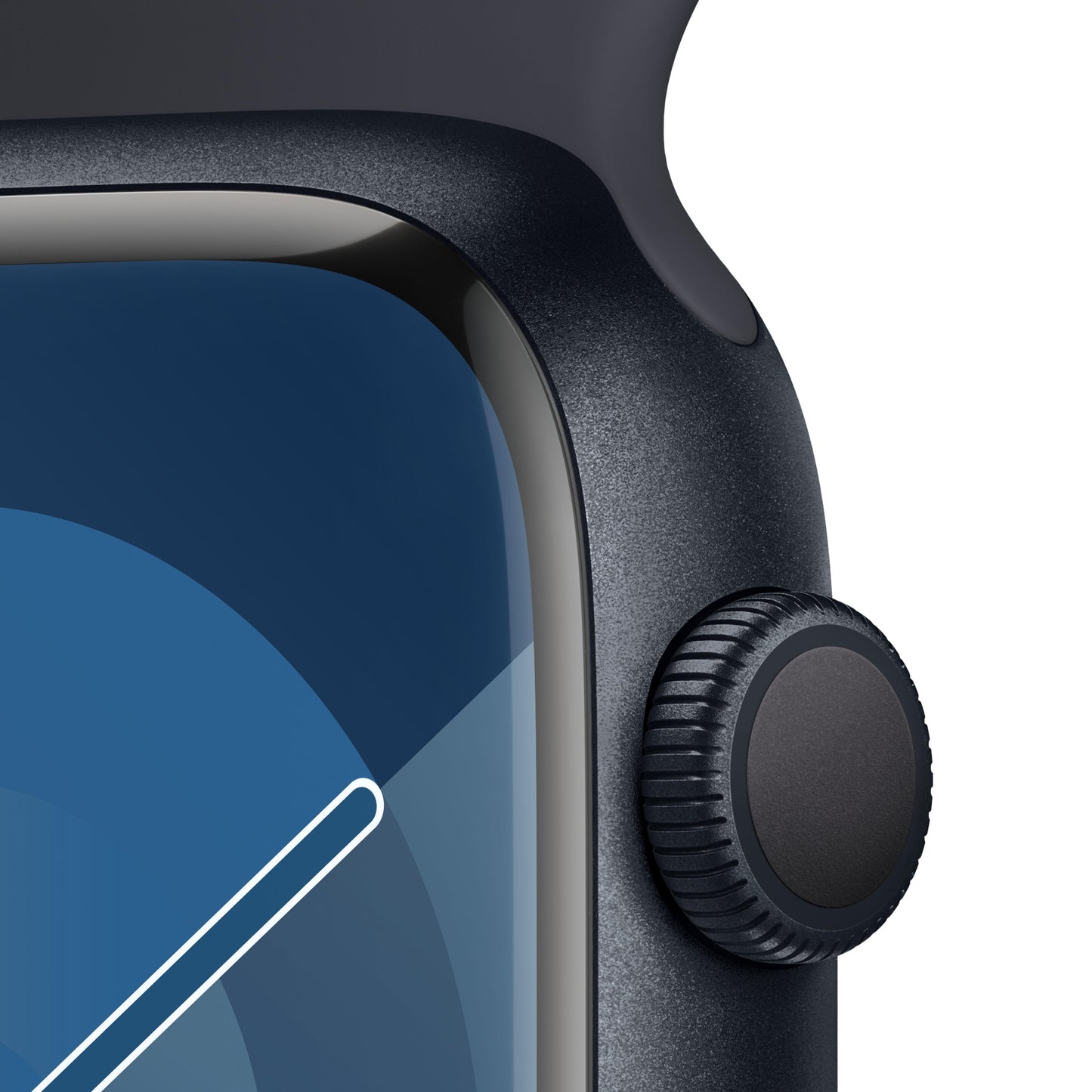 Apple Watch Series 9 (GPS) - Caja de aluminio en color medianoche de 45 mm - Correa deportiva color medianoche - Talla S/M