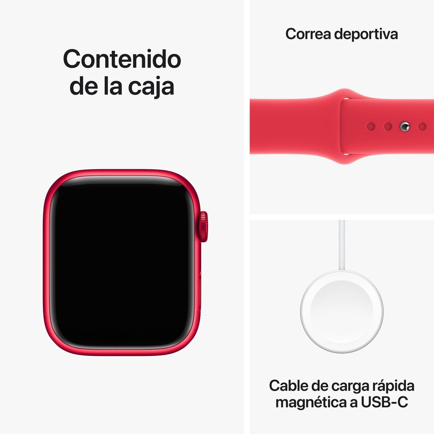 Apple Watch Series 9 (GPS) - Caja de aluminio (PRODUCT)RED de 45 mm - Correa deportiva (PRODUCT)RED - Talla M/L