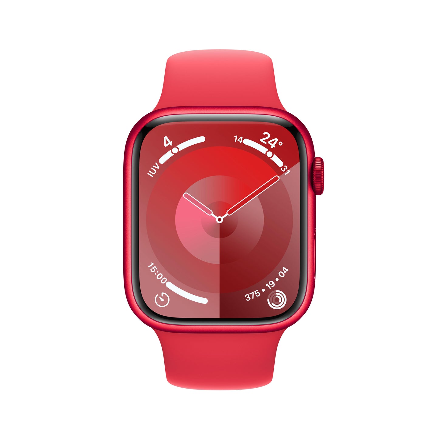 Apple Watch Series 9 (GPS) - Caja de aluminio (PRODUCT)RED de 45 mm - Correa deportiva (PRODUCT)RED - Talla M/L