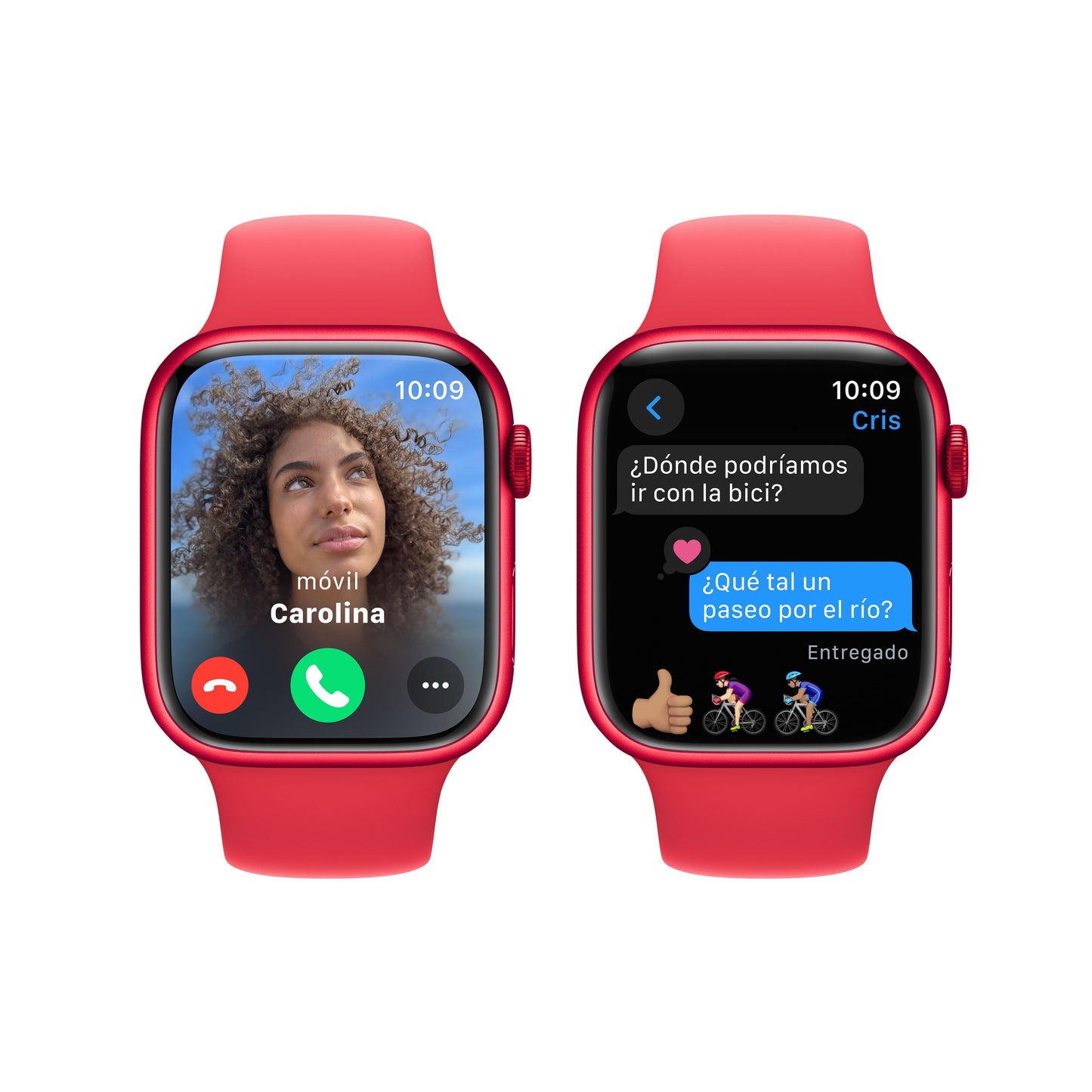Apple Watch Series 9 (GPS) - Caja de aluminio (PRODUCT)RED de 45 mm - Correa deportiva (PRODUCT)RED - Talla S/M