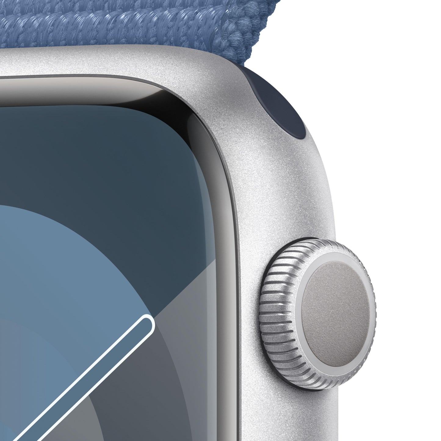 Apple Watch Series 9 (GPS) - Caja de aluminio en plata de 45 mm - Correa Loop deportiva azul invierno