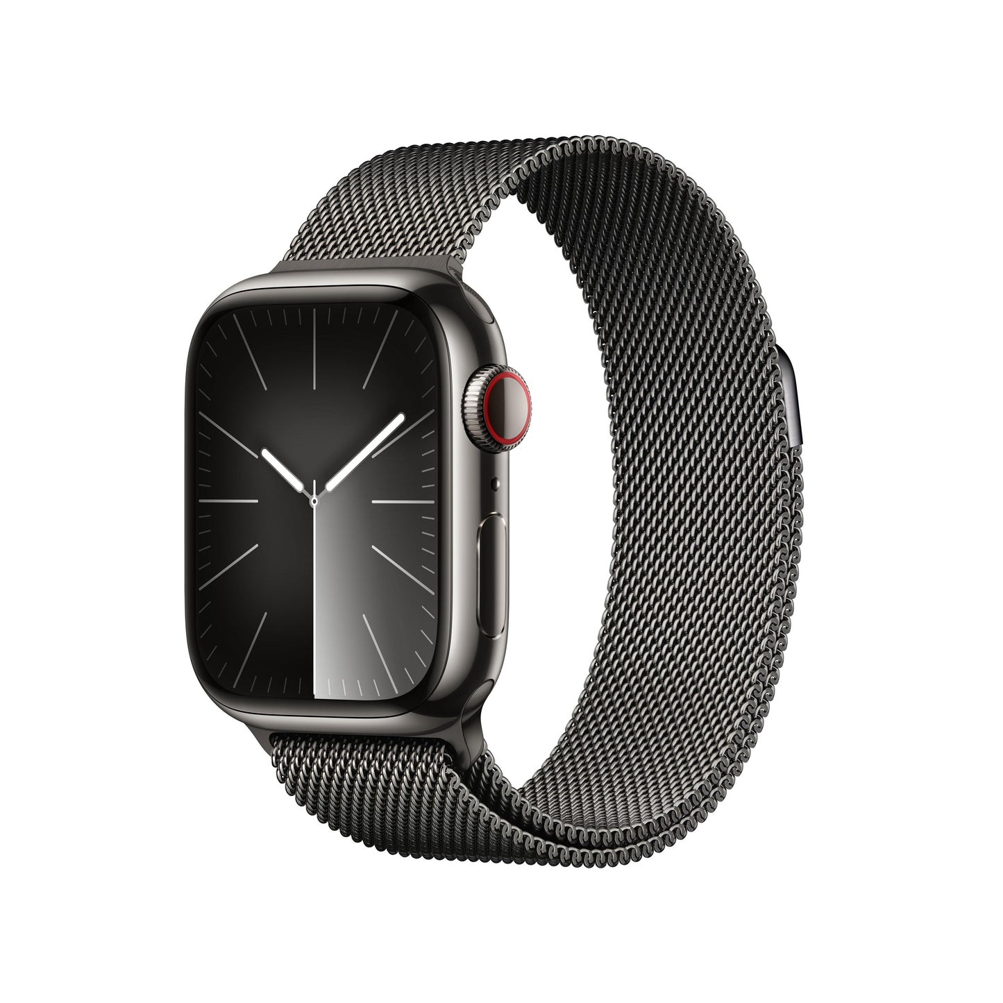 Apple Watch Series 9 (GPS + Cellular) - Caja de acero inoxidable en grafito de 41 mm - Pulsera Milanese Loop en grafito