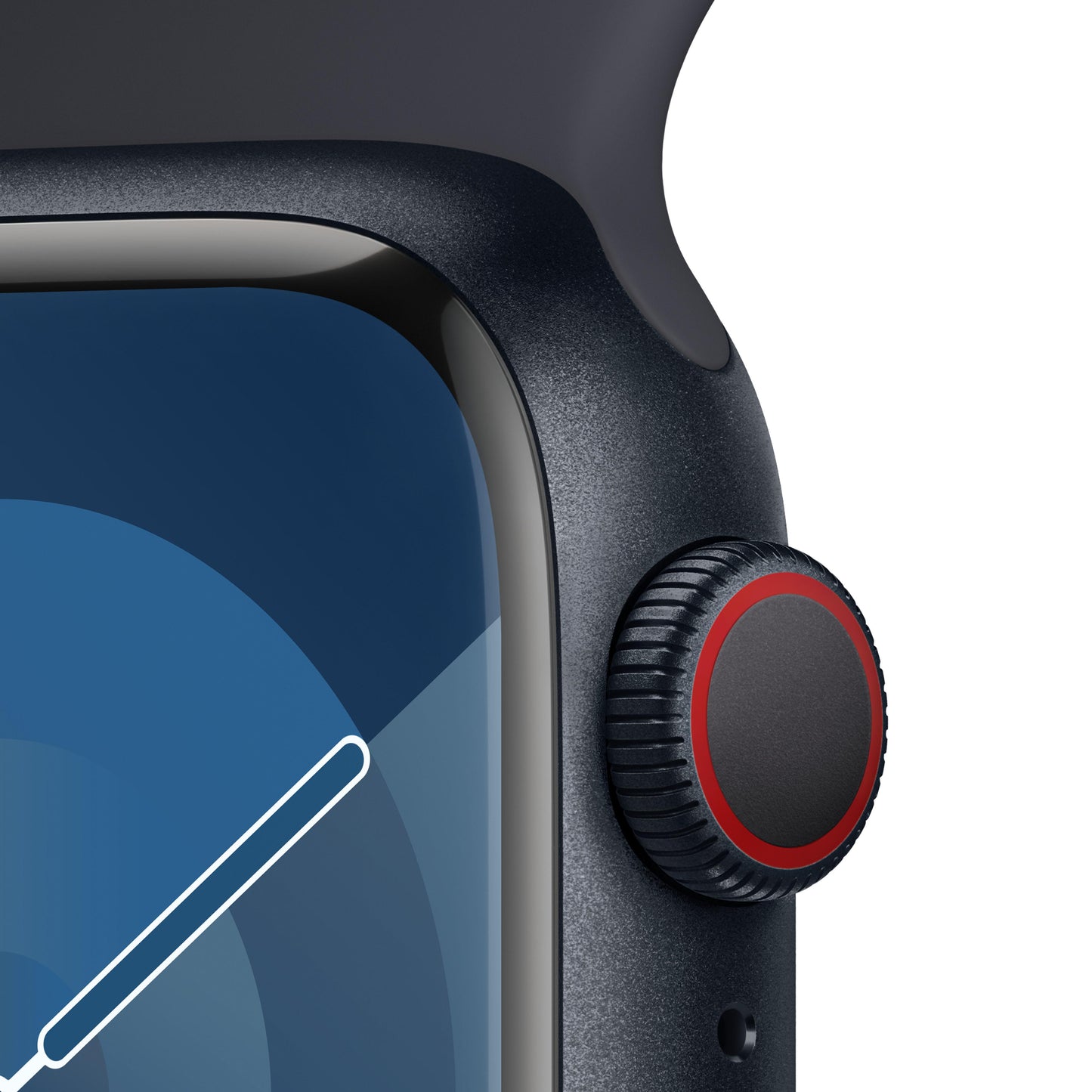 Apple Watch Series 9 (GPS + Cellular) - Caja de aluminio en color medianoche de 41 mm - Correa deportiva color medianoche - Talla M/L
