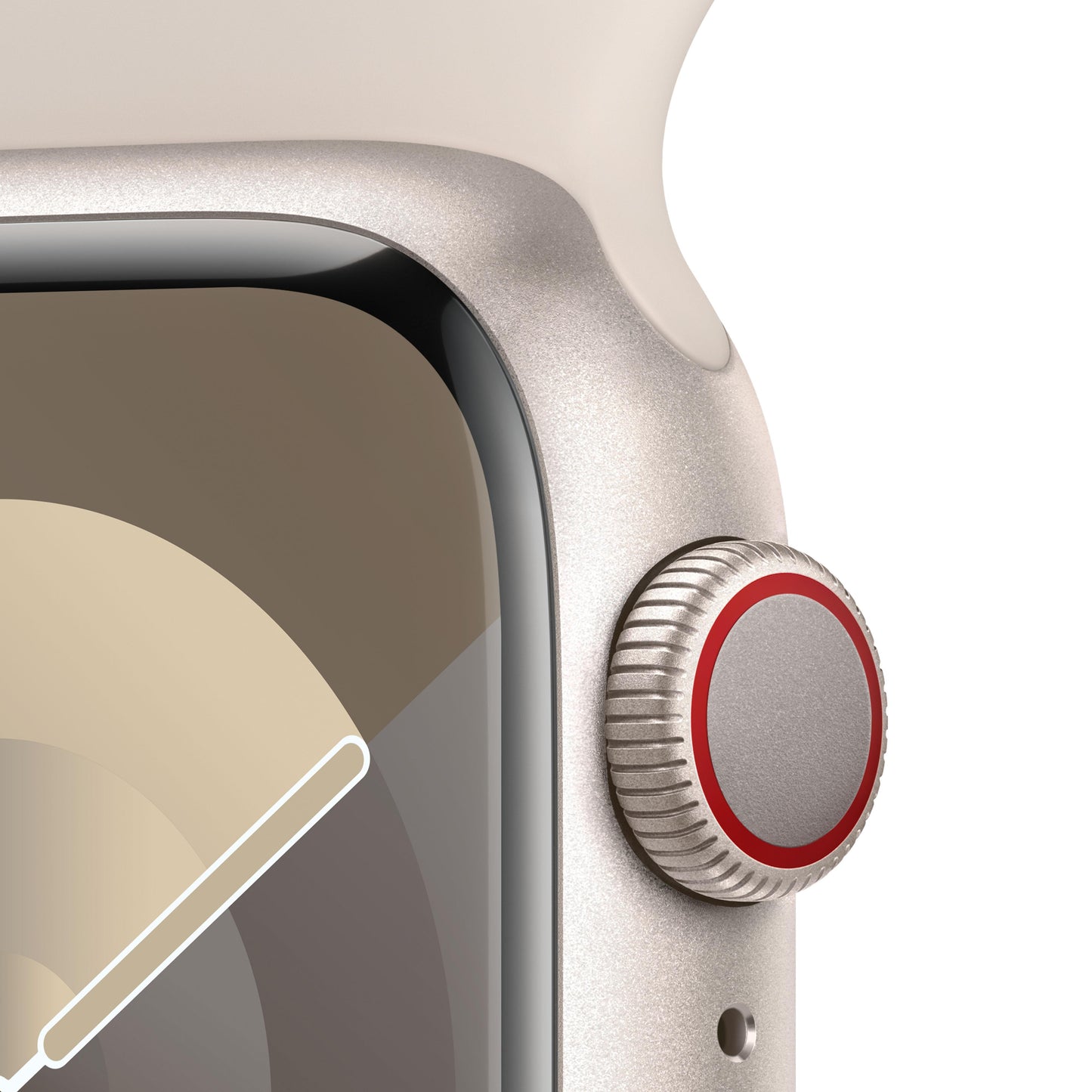 Apple Watch Series 9 (GPS + Cellular) - Caja de aluminio en blanco estrella de 41 mm - Correa deportiva blanco estrella - Talla M/L