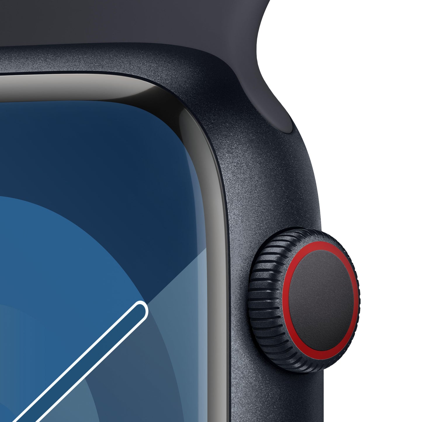Apple Watch Series 9 (GPS + Cellular) - Caja de aluminio en color medianoche de 45 mm - Correa deportiva color medianoche - Talla M/L