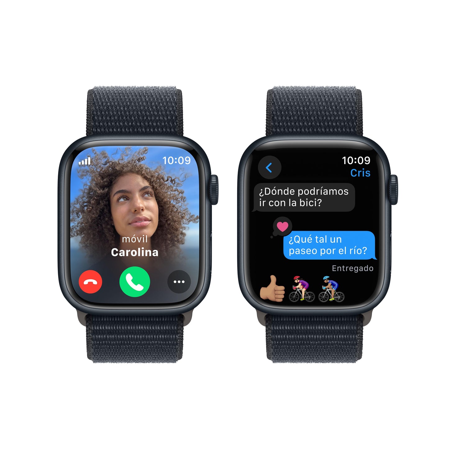 Apple Watch Series 9 (GPS + Cellular) - Caja de aluminio en color medianoche de 45 mm - Correa Loop deportiva color medianoche