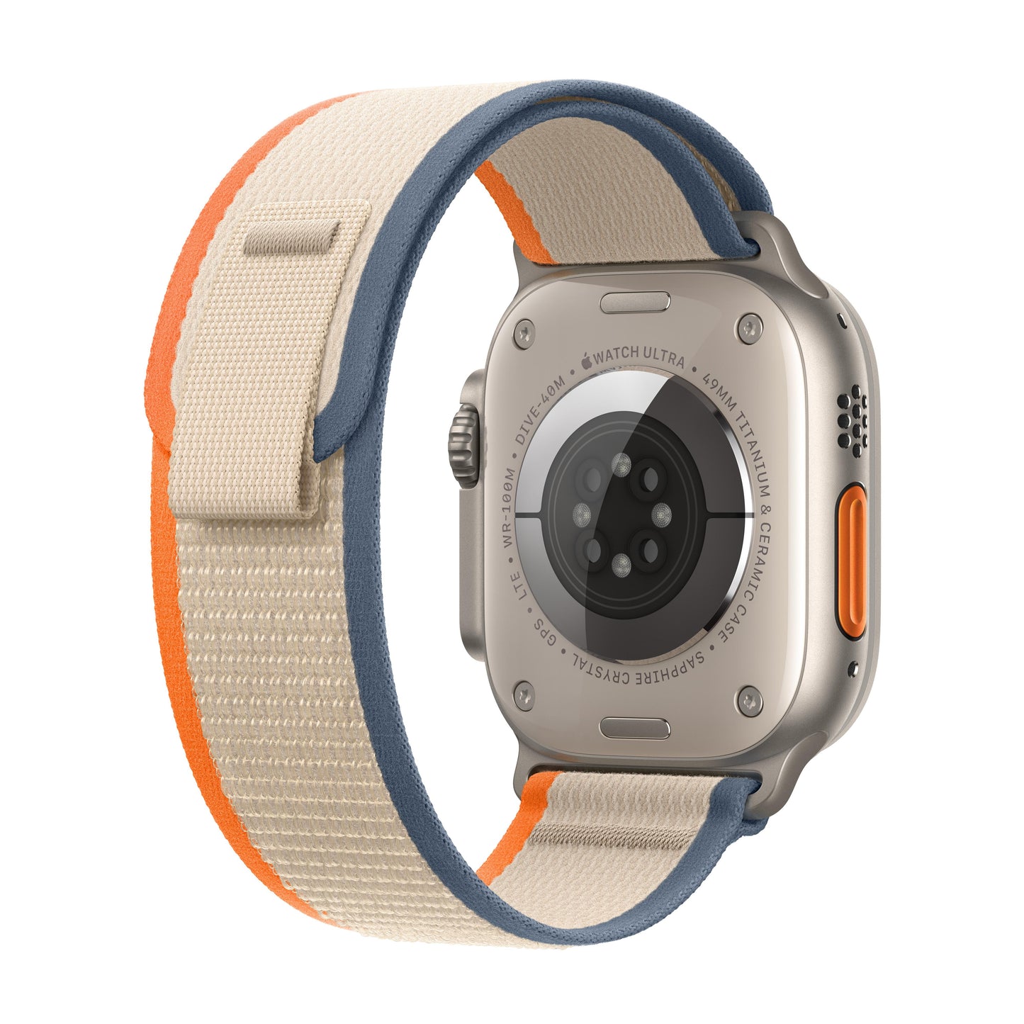 Apple Watch Ultra 2 (GPS + Cellular) - Caja de titanio de 49 mm - Correa Loop Trail naranja/beis - Talla S/M