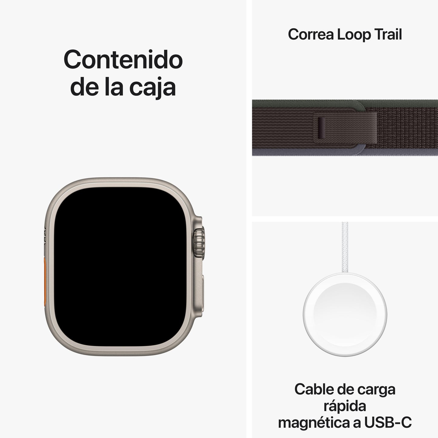Apple Watch Ultra 2 (GPS + Cellular) - Caja de titanio de 49 mm - Correa Loop Trail azul/negra - Talla S/M