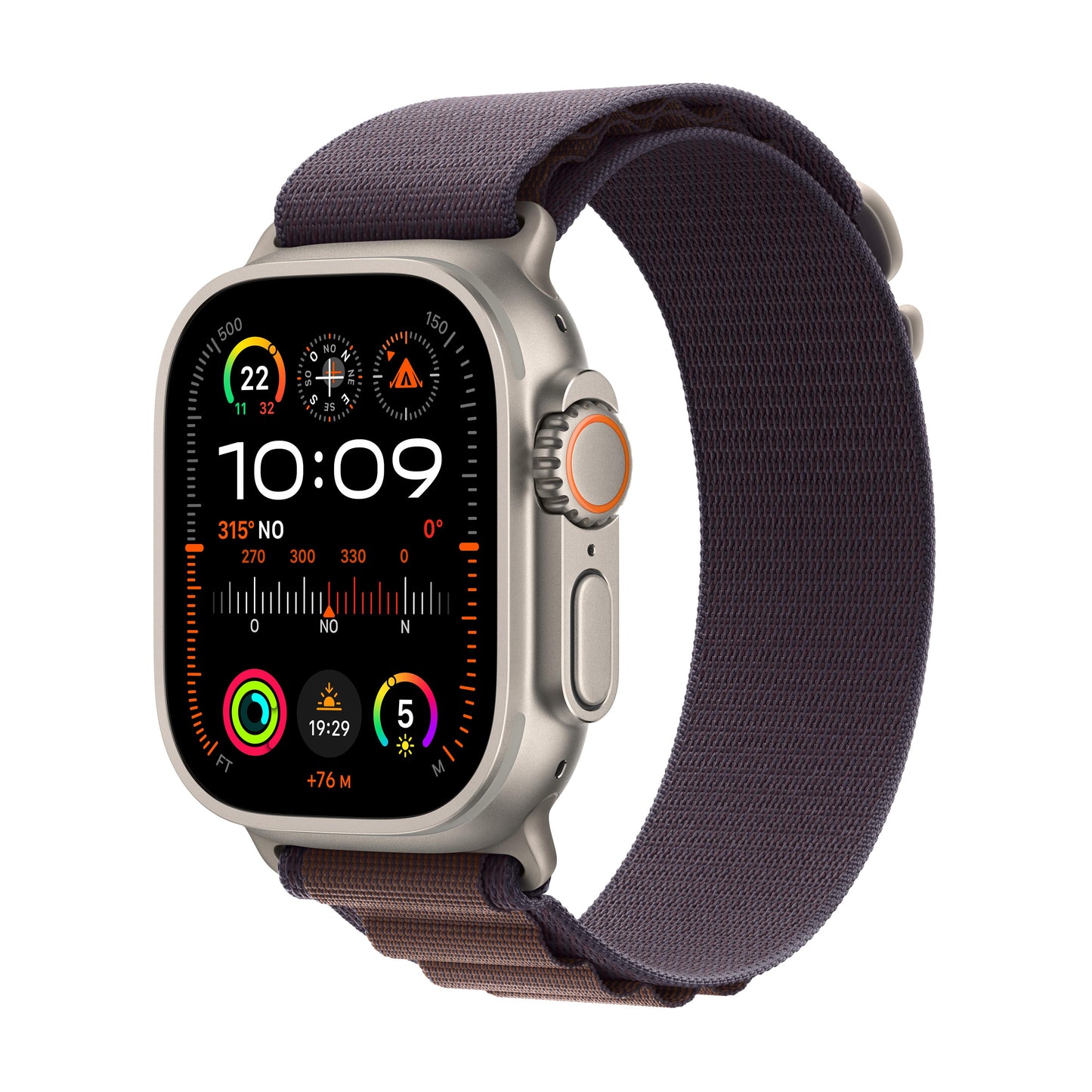 Apple Watch Ultra 2 (GPS + Cellular) - Caja de titanio de 49 mm - Correa Loop Alpine índigo - Talla L