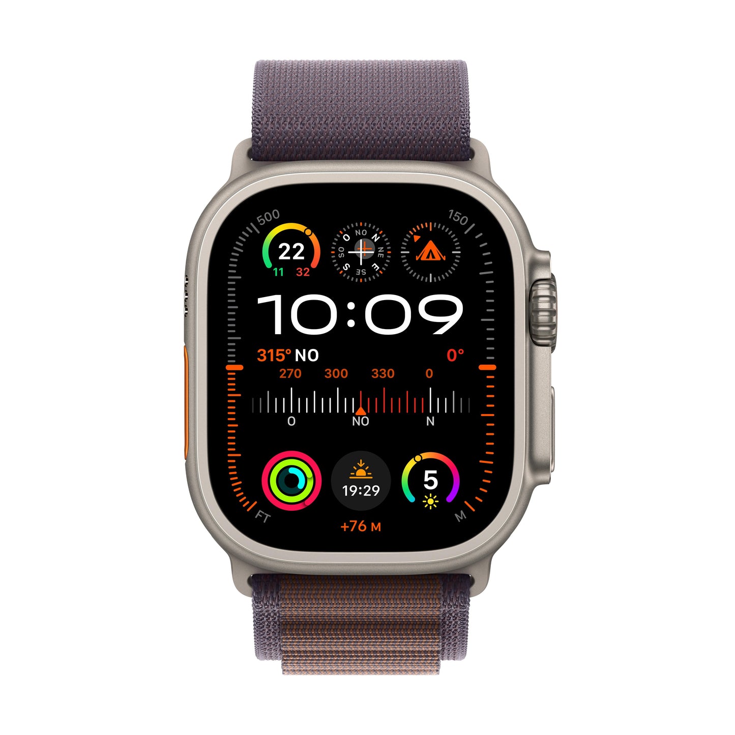 Apple Watch Ultra 2 (GPS + Cellular) - Caja de titanio de 49 mm - Correa Loop Alpine índigo - Talla S