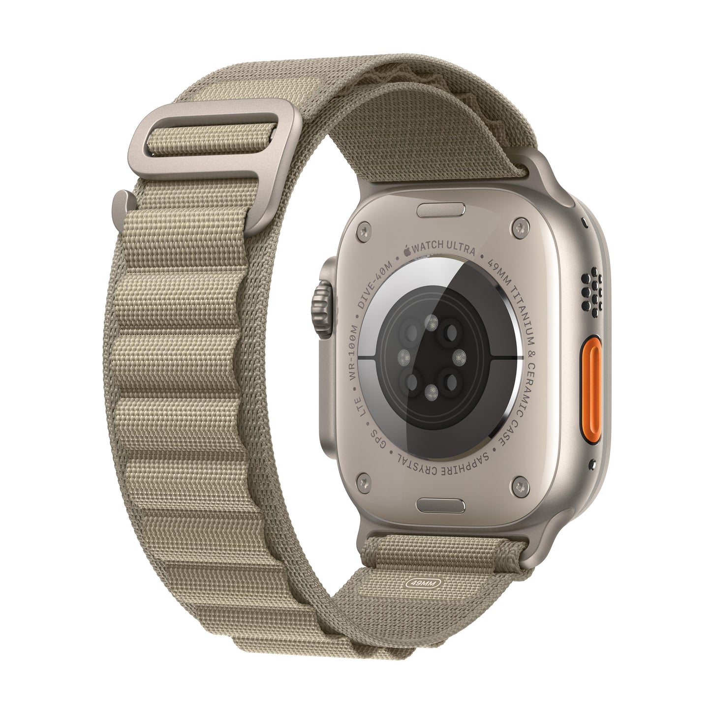 Apple Watch Ultra 2 (GPS + Cellular) - Caja de titanio de 49 mm - Correa Loop Alpine verde oliva - Talla L