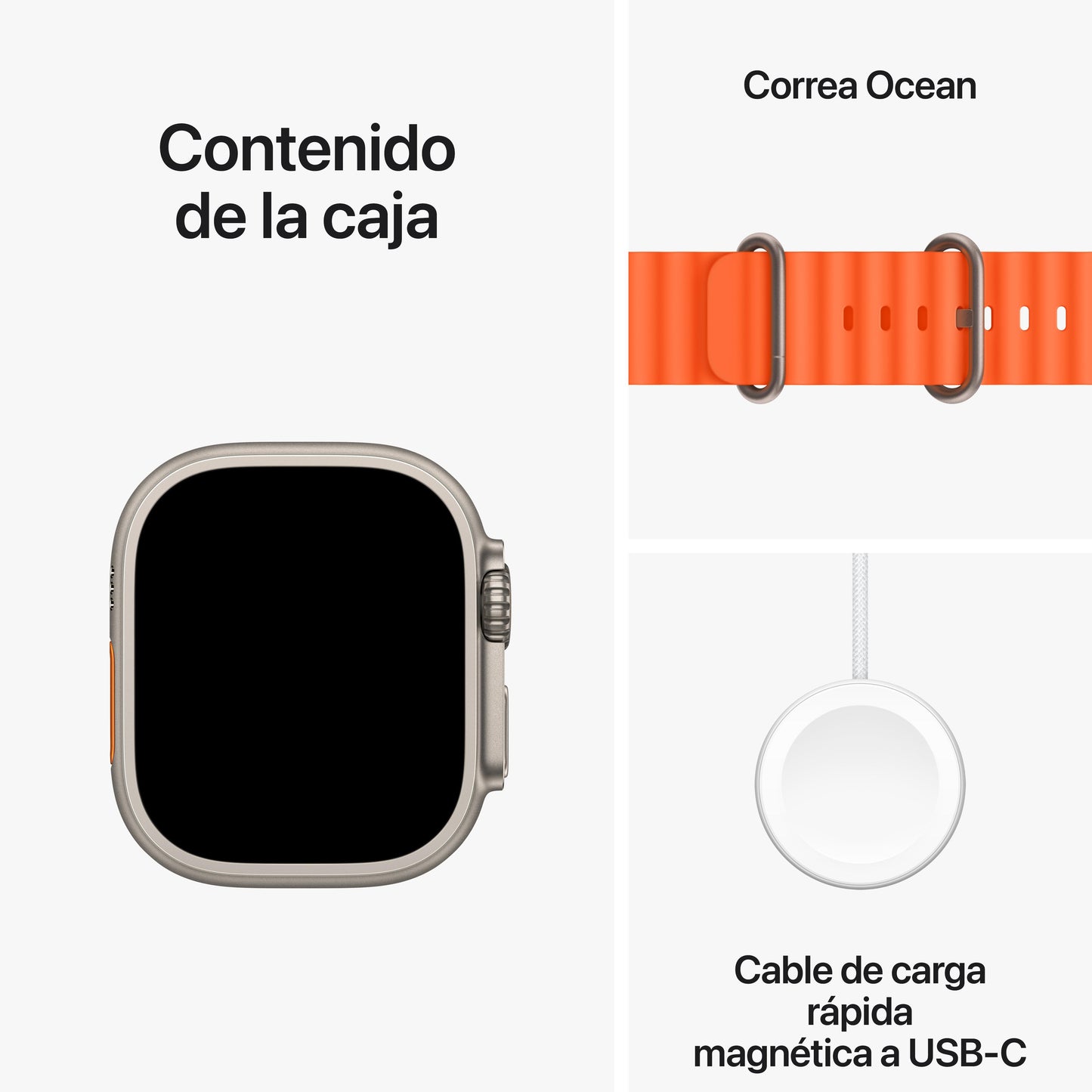 Apple Watch Ultra 2 (GPS + Cellular) - Caja de titanio de 49 mm - Correa Ocean naranja