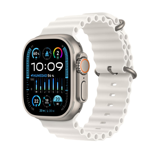 Apple Watch Ultra 2 (GPS + Cellular) - Caja de titanio de 49 mm - Correa Ocean blanca