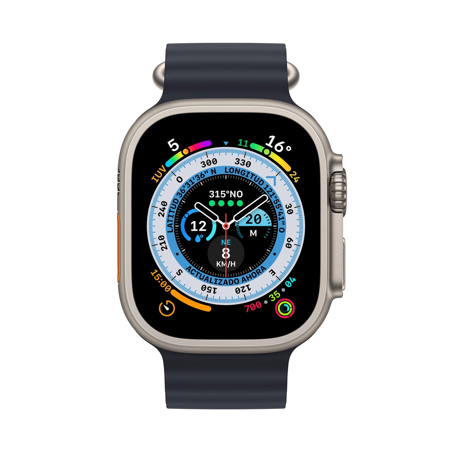 Apple Watch Ultra (GPS + Cellular) - Caja de titanio de 49 mm - Correa Ocean en color medianoche