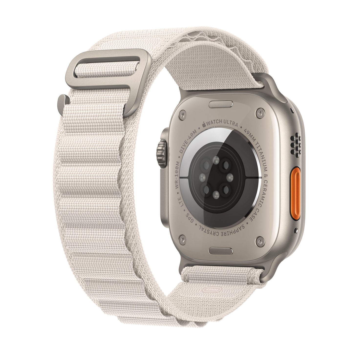Apple Watch Ultra (GPS + Cellular) - Caja de titanio de 49 mm - Correa Loop Alpine blanco estrella - Talla L - Rossellimac