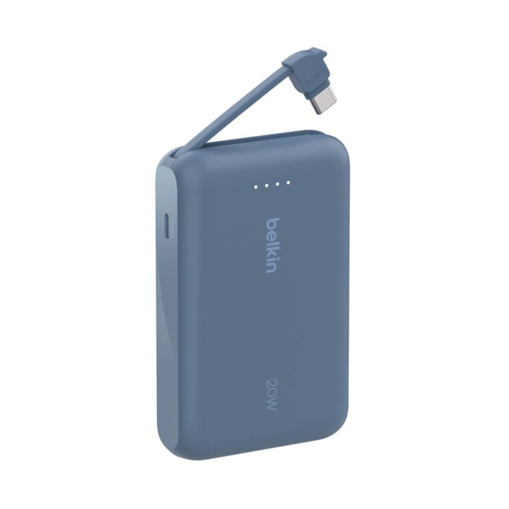 Batería externa 10K BoostCharge cable integrado USB-C de 20w Azul | Belkin