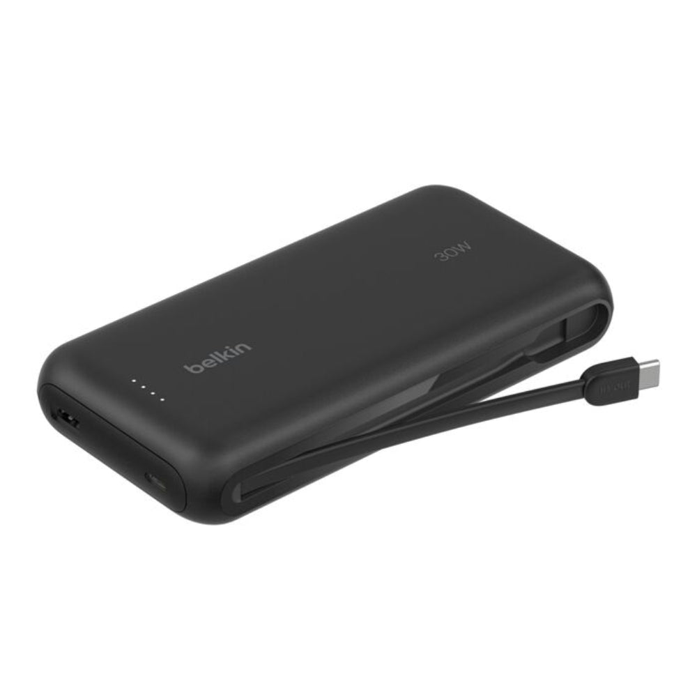 Batería externa 20K BoostCharge cable integrado USB-C de 30w Negro | Belkin