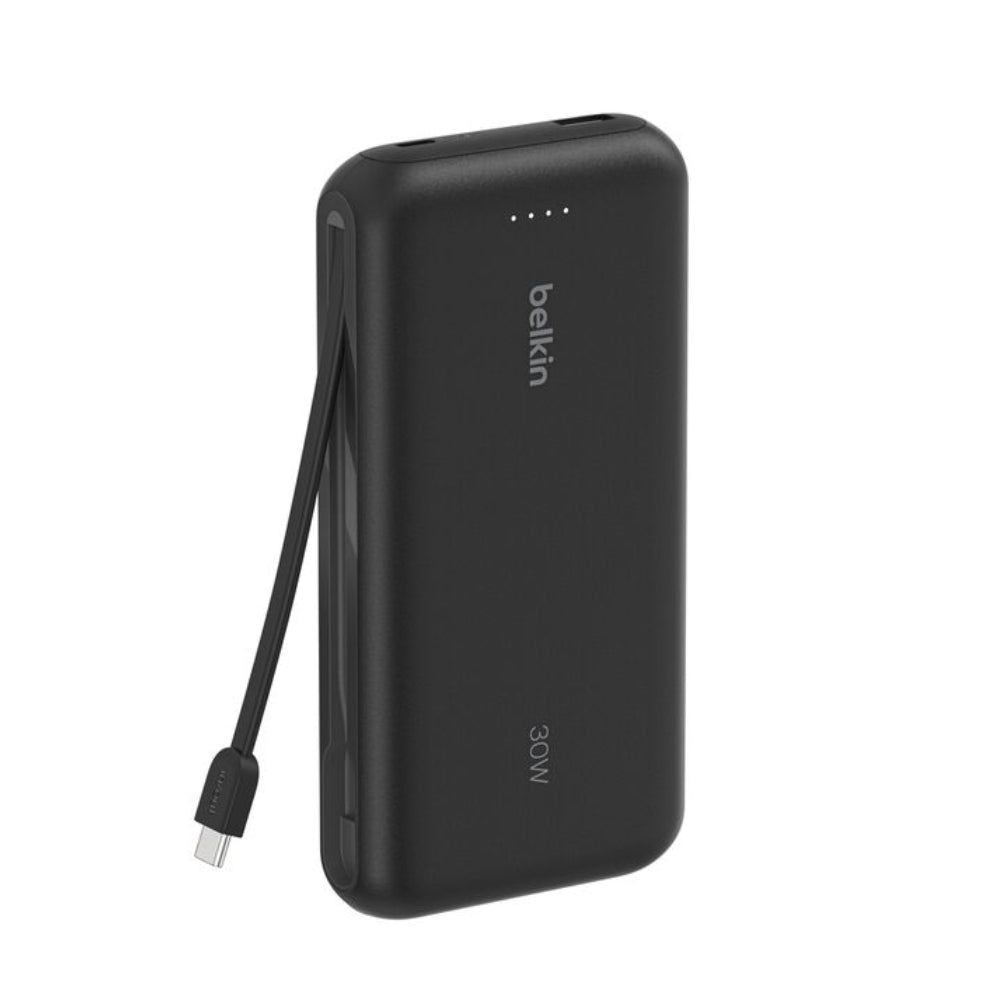 Batería externa 20K BoostCharge cable integrado USB-C de 30w Negro | Belkin