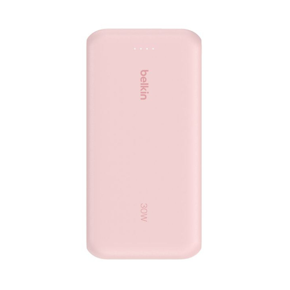 Batería externa 20K BoostCharge cable integrado USB-C de 30w Rosa | Belkin