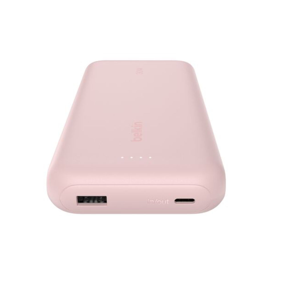 Batería externa 20K BoostCharge cable integrado USB-C de 30w Rosa | Belkin