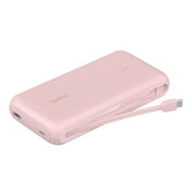 Batería externa 20K BoostCharge cable integrado USB-C de 30w Rosa | Belkin