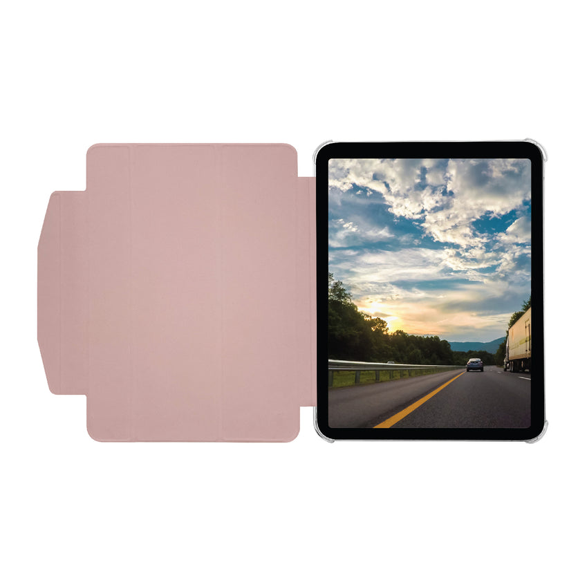 Funda-libro multiposición para iPad 10 Gen de Macally Rosa - Rossellimac