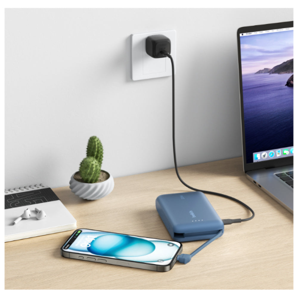 Batería externa 10K BoostCharge cable integrado USB-C de 20w Rosa | Belkin