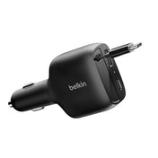 Cargador coche con cable retráctil de 75 W BoostCharge | Belkin