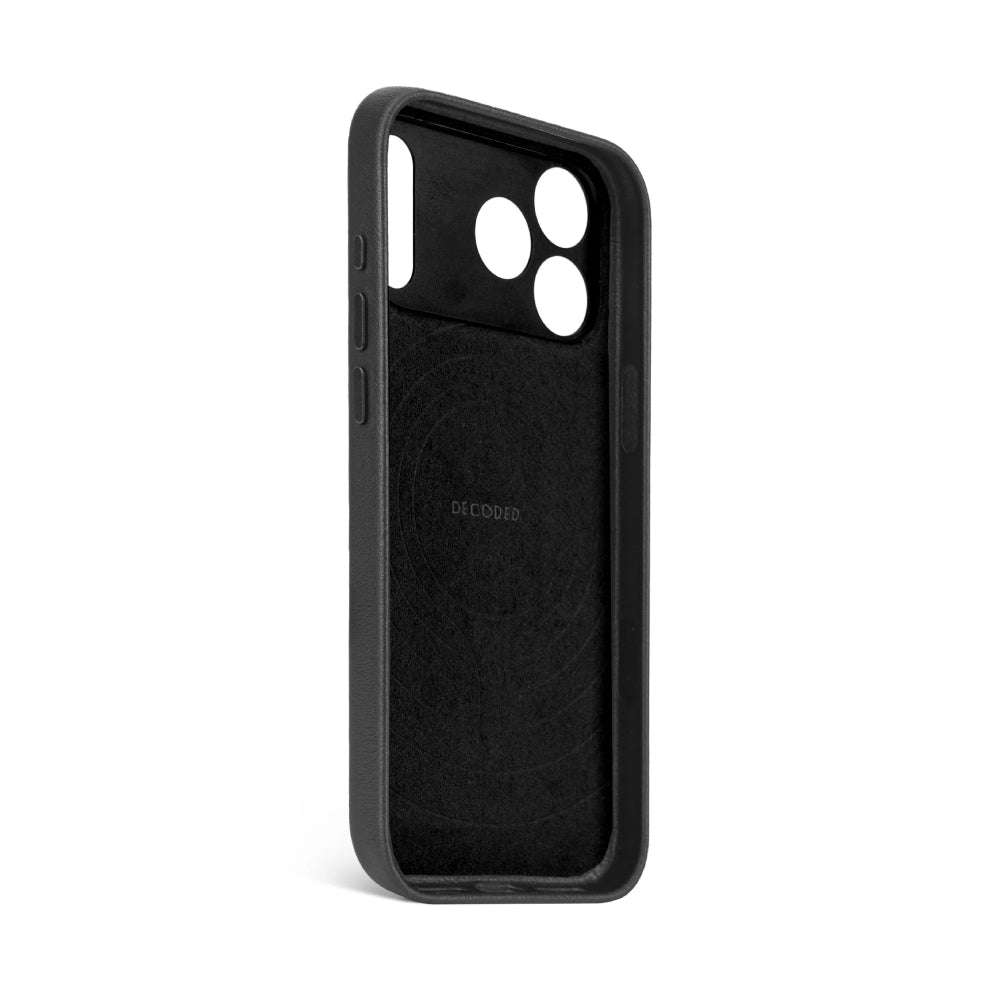 Funda Piel Negra iPhone 17 Pro | Decoded