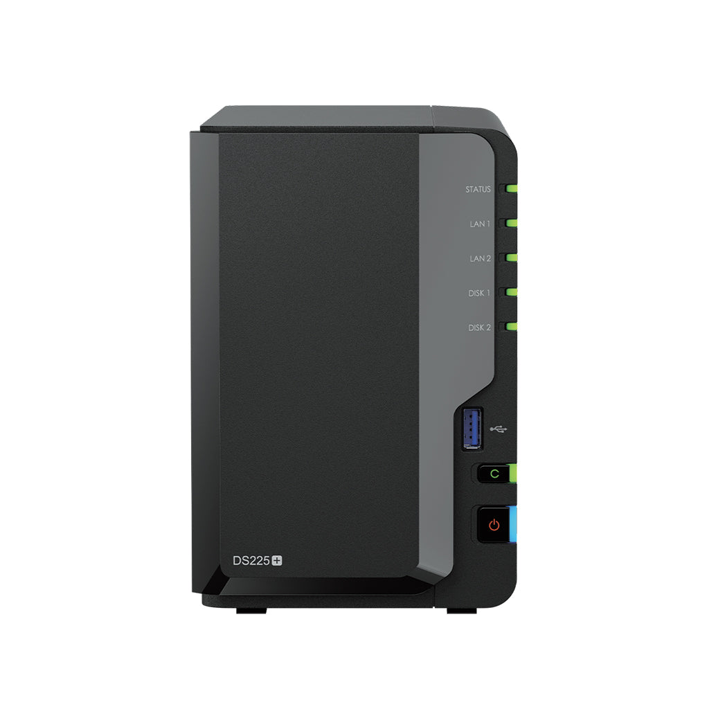 Servidor NAS DiskStation DS225+ 2GB RAM 2 bahías 3.5"/2.5" | Synology