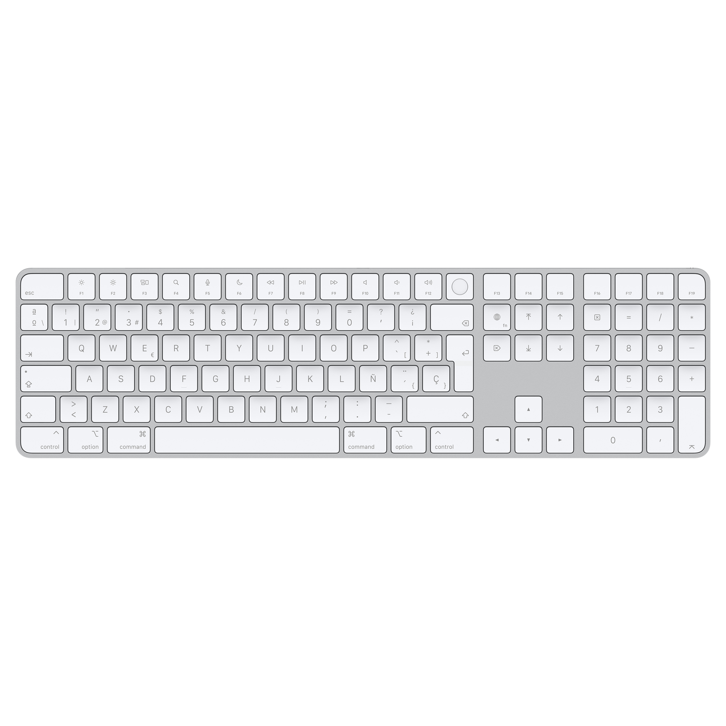 Magic Keyboard con Touch ID y teclado numérico para modelos de Mac con chip de Apple, en blanco, Español - Rossellimac