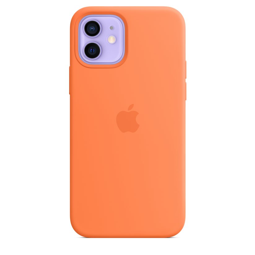 Funda de silicona con MagSafe para el iPhone 12 y iPhone 12 Pro, Naranja kumquat - Rossellimac