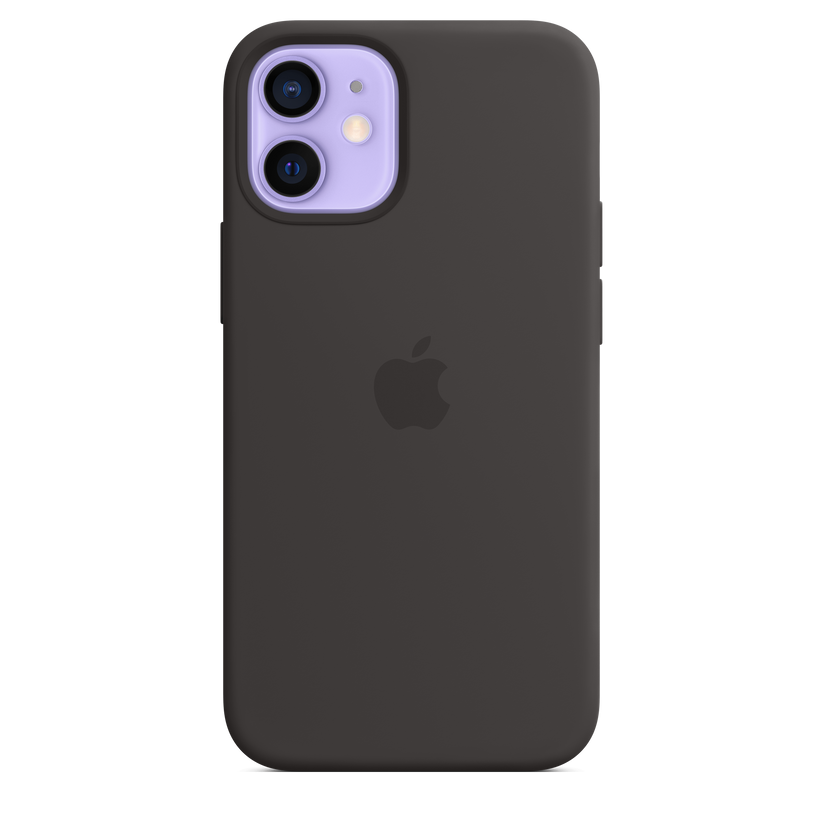 Funda de silicona con MagSafe para el iPhone 12 mini, Negro - Rossellimac