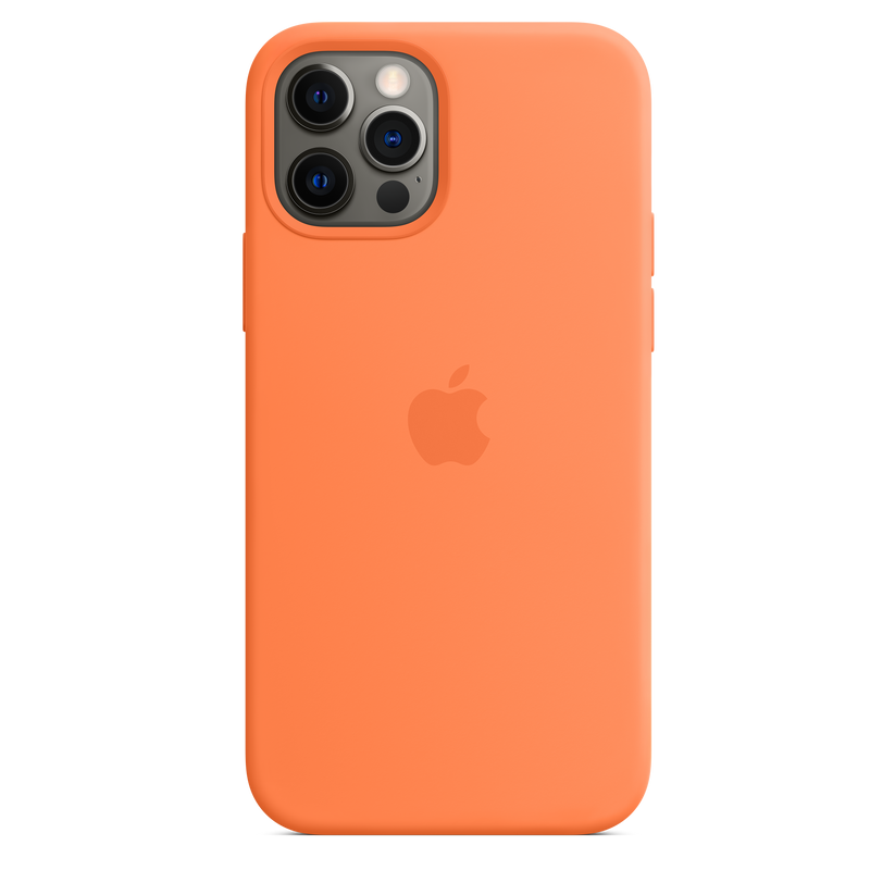 Funda de silicona con MagSafe para el iPhone 12 y iPhone 12 Pro, Naranja kumquat - Rossellimac