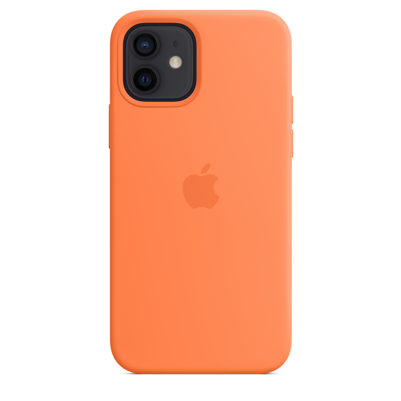 Funda de silicona con MagSafe para el iPhone 12 y iPhone 12 Pro, Naranja kumquat - Rossellimac