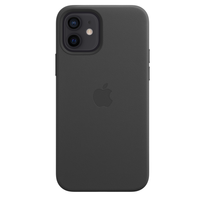 Funda de piel con MagSafe para el iPhone 12 y iPhone 12 Pro, Negro - Rossellimac