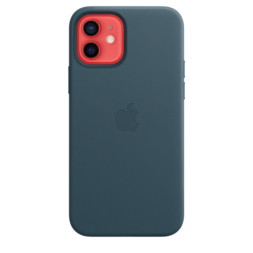 Funda de piel con MagSafe para el iPhone 12 y iPhone 12 Pro, Azul báltico - Rossellimac