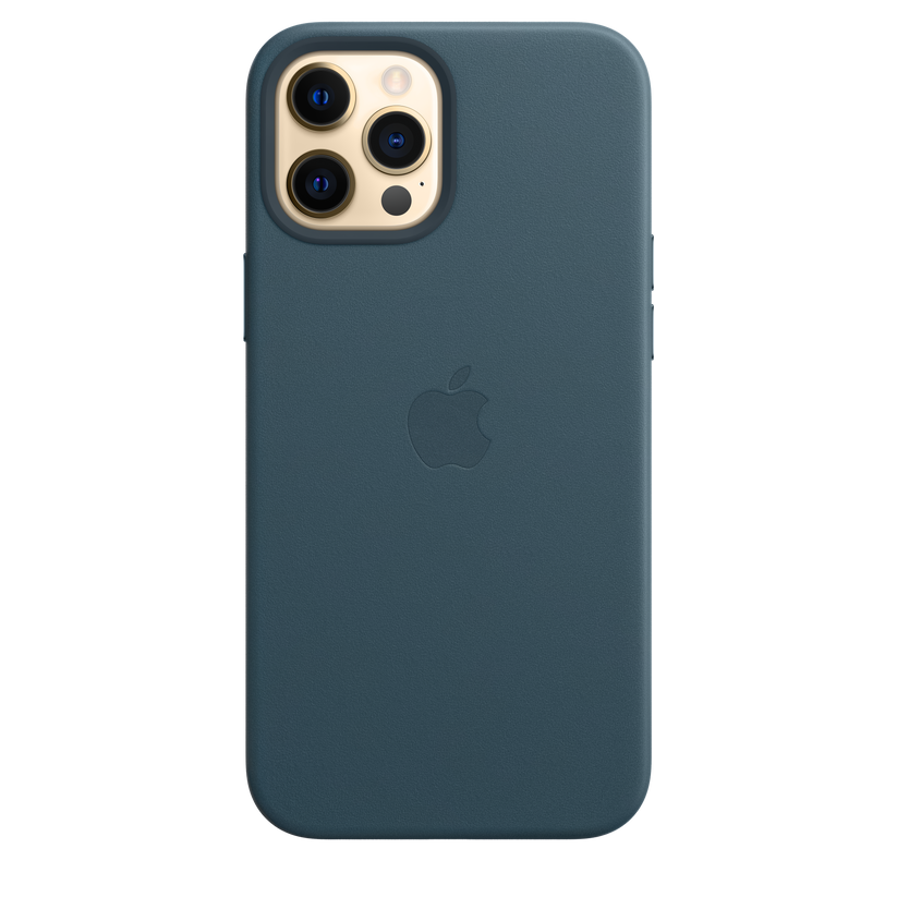 Funda de piel con MagSafe para el iPhone 12 Pro Max, Azul báltico - Rossellimac