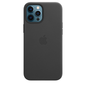 Funda de piel con MagSafe para el iPhone 12 Pro Max, Negro - Rossellimac