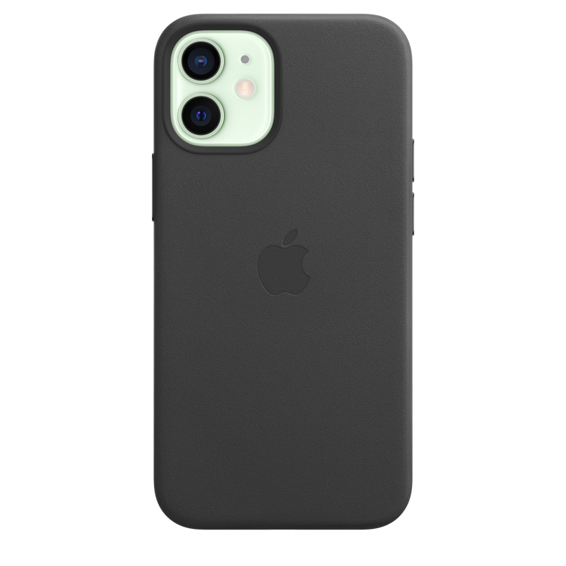 Funda de piel con MagSafe para el iPhone12 mini, Negro - Rossellimac