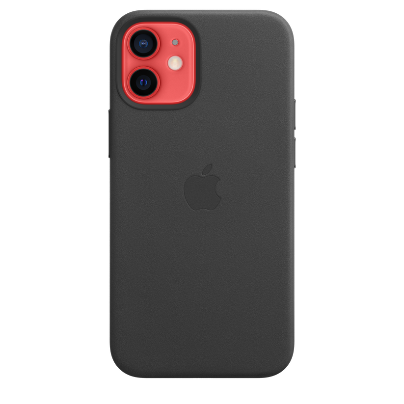 Funda de piel con MagSafe para el iPhone12 mini, Negro - Rossellimac