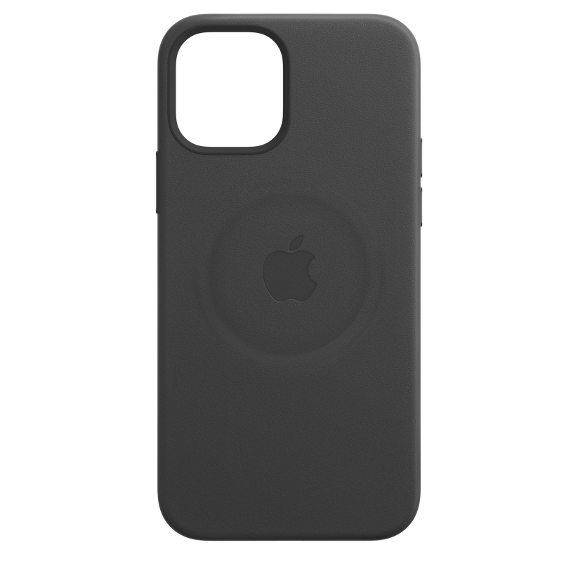 Funda de piel con MagSafe para el iPhone 12 Pro Max, Negro - Rossellimac